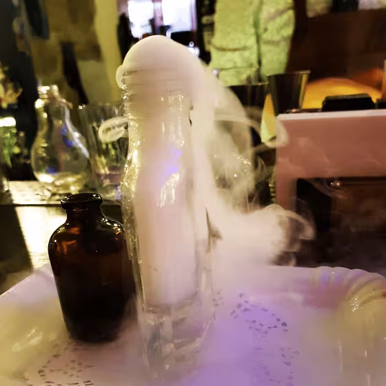 traditional house-infused liqueurs and spirits downstairs in baczewski restaurant lviv